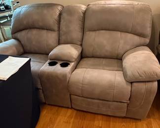 Ashley Reclining Loveseat with Console