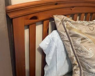 Solid Wood Slat Back Bed Frame