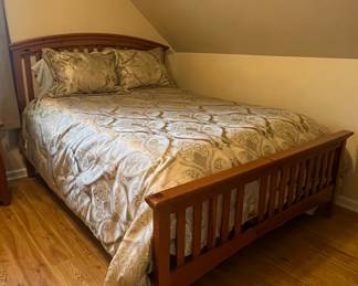 Solid Wood Slat Back Bed Frame