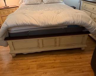 Queen Size Bed Frame with Headboard and Footboard . Mattress & boxspring not included.