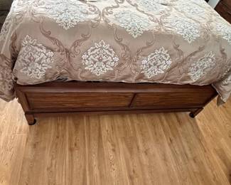 Klaussner Wooden Platform Bed Frame with Headboard and Matching Bedding Set, Mattress and Box Spring not included