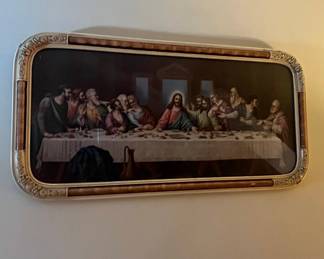 The Last Supper Reproduction Print with Ornate Frame