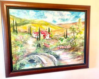 Church meets Farmside oil on canvas