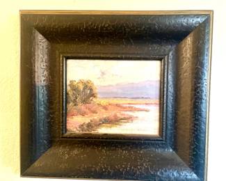 Oil on canvas. Water scene
