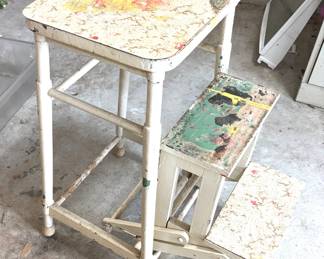 Vintage sitting/stepping stool
