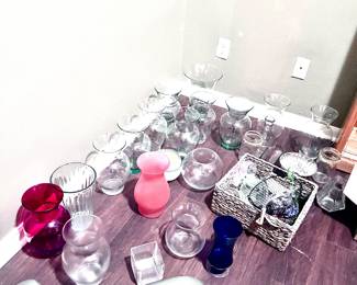 LOTS of floral vases