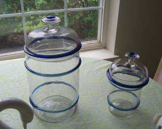EARLY 19TH CENT GLASS CANDY JARS  & MORE 