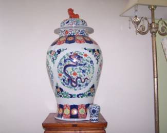 HUGE VASE NO CRACKS OR CHIPS & SMALL VASE 