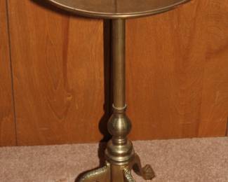 Mid Century Tripod Ball & Claw Foot Breakdown Brass Martini Table