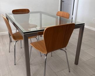 Crate & Barrel Kitchen table and four chairs