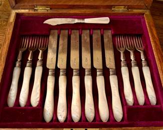 19th C French sterling Fruit Service