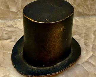 Victorian  bronze top hat pick holder