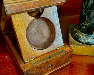 Late 19th C Burl watch box