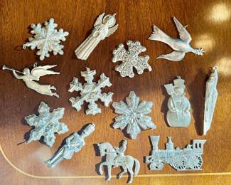 STERLING CHRISTMAS ORNAMENTS
