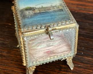 Small Antique Grand Tour Jewelry Box, French Venetian