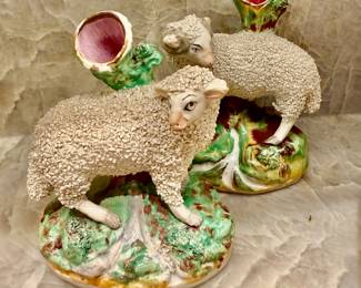 Staffordshire spill vases circa 1880