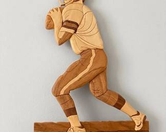 Beautiful intarsia for the football player or fan