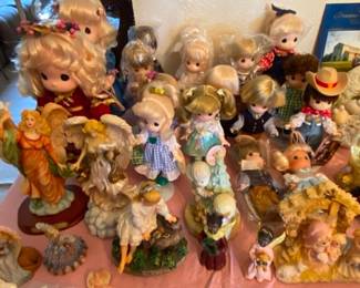 Precious Moments and other figurines.