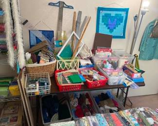 Quilting rulers galore, quilted wall hangings too!