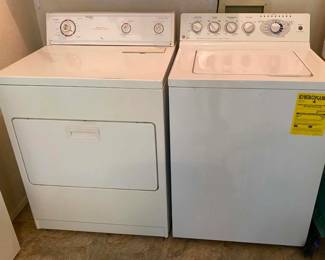 Whirlpool Heavy Duty, Super Capacity Dryer and GE Select Super Capacity Plus  Washer.