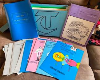 Box of Thomas organ sheet music.