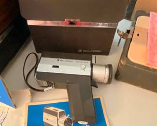 Vintage Bell & Howell movie camera.