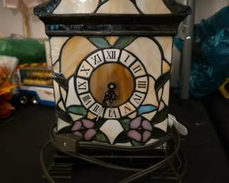 Stained glass clock