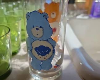 Care bears glassware 