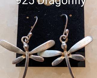 925 Sterling Dragonfly Earrings