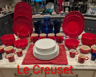 Le Creuset Red dinner ware