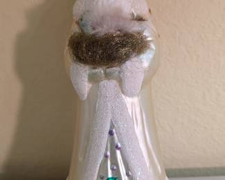 German Champagne Santa Ornament