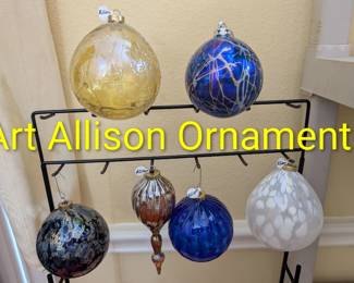 Art Arthur Allison Glass Ornaments