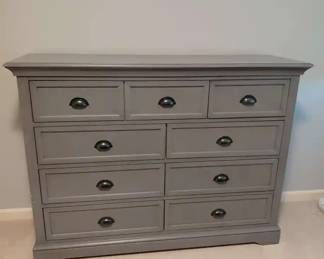 Winners Only Brand Modern Gray Nine Drawer Dresser