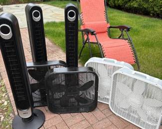 Summer Is Coming fans and a lounge chair to beat the heat