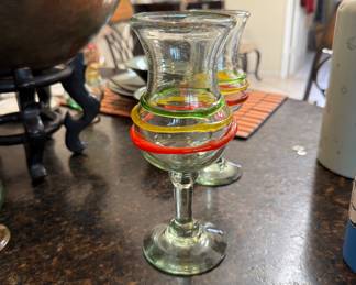 Hand blown glasses from Mexico