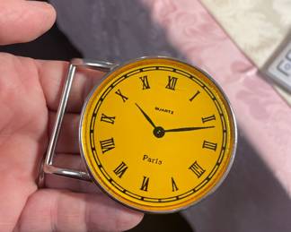 FUN LARGE PARIS CLOCK BELT BUCKLE 