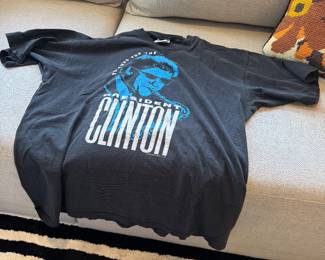Vintage Lee Cotton "Cure for the Blues" Bill Clinton Campaign T-Shirt Size XL
