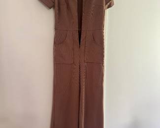 Vintage Taupe Jumpsuiet with Utility Pockets Size M 