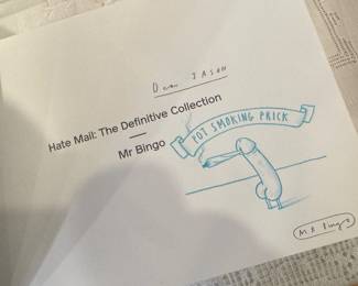 "Hate Mail: The Definitive Collection" Autographed by Mr. Bingo