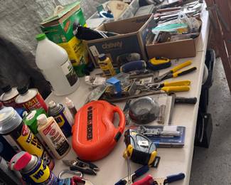 Large Collection of Hand Tools & Garage Equipment