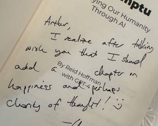 "Impromptu: Amplifying Our Humanity Through AI" Autographed by Reid Hoffman