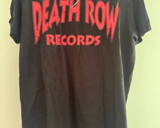 Death Row Records Black Graphic T-Shirt Size M