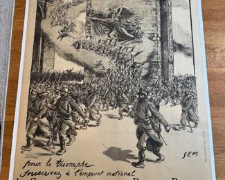 1918 French World War One Propaganda Poster "Sem" by Georges Goursat