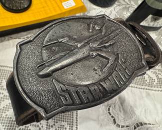 1977 Star Wars X-Wing Fighter Belt Buckle Produced by the Leather Shop in San Francisco