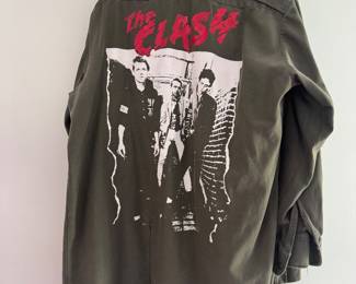 R. & A. Becker Military Surplus Long Sleeve Shirt with The Clash Graphic (Back) Size 41/42