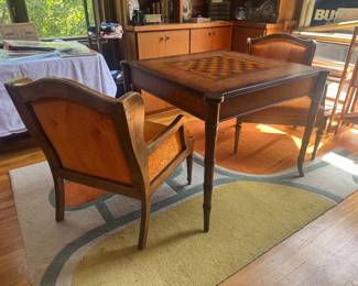 Mahogany Game Table with Chess/Checkers Board & Hidden Backgammon Board (37-1/2"W x 37-1/2"D X 30-1/2"H)