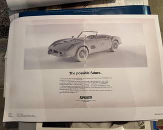 Daniel Arsham - Fictional Advertisement Poster - 250 GT California (24"H x 36"W)