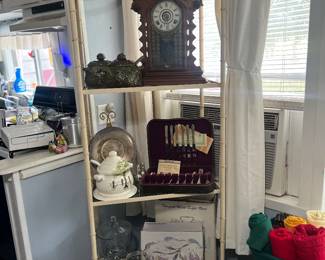 Vintage Faux Bamboo Display Etagere
