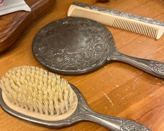 Silver Plated Vanity Set