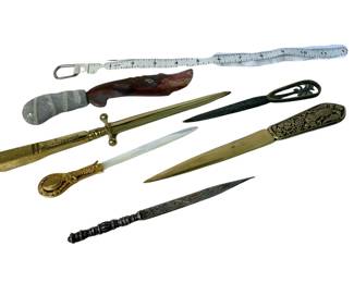 5 antique and vintage letter openers